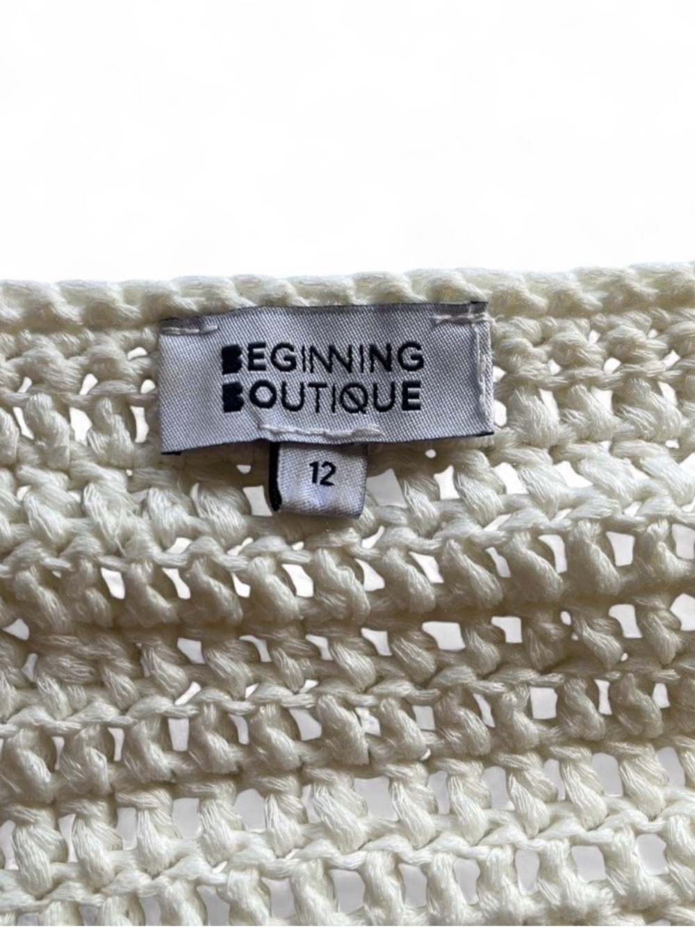 Beginning Boutique Cream Crochet Mini Dress - Picture 6 of 11